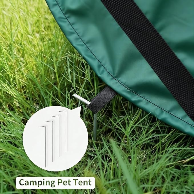36 Inch Foldable Dog Kennel for Large Dogs, Portable Waterproof Pop-Up Pet Crate, Indoor Outdoor Travel Car Seat Kennel（Green）