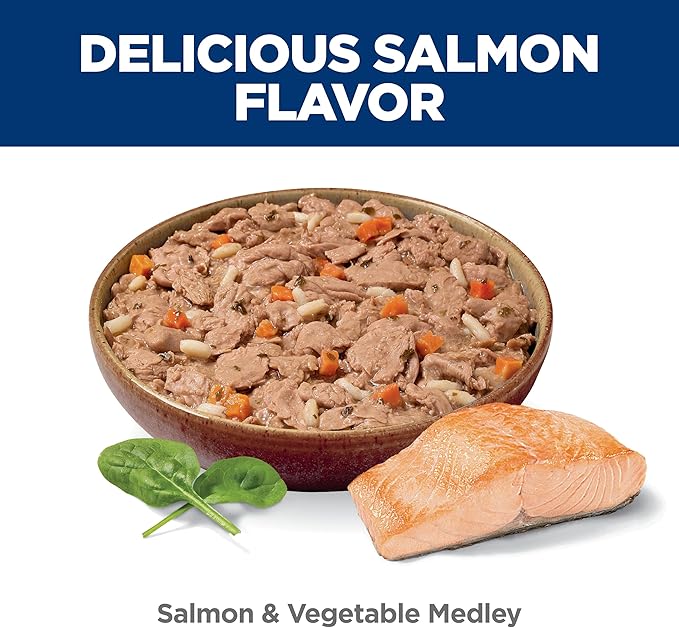 Hill's Science Diet Adult 1-6 Indoor Wet Cat Food, Salmon & Vegetable, 5.5 oz. Cans, 24-Pack