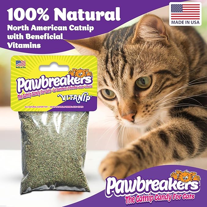 Pawbreakers® Vitanip® Catnip Cat Treats & Toys - Diamond V® Feline Nutritional Supplement – Safe & postbiotic Catnip for Cats | Cat Treats | Made in USA