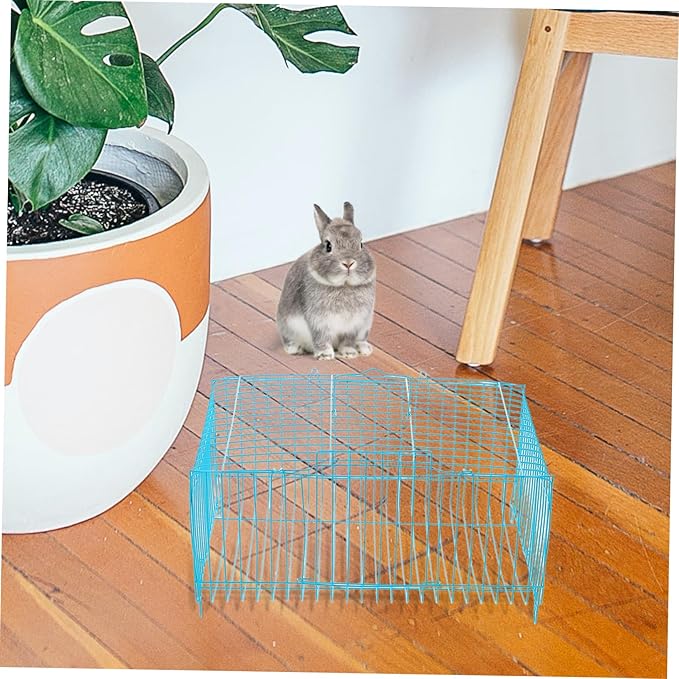Abaodam Portable Small Animal Carrier Cage for Birds and Hamsters Handheld Travel Cage Accessories Wire Construction for Parrots Rabbits and Small Pets