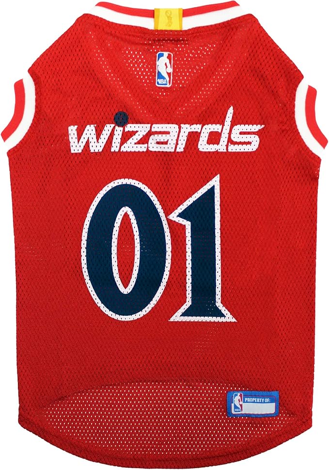 Pets First NBA WASHINGTON WIZARDS DOG Jersey, X-Small - Tank Top Basketball Pet Jersey