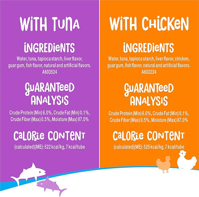 Friskies Purina Lil' Lickables with Chicken or Tuna Variety Pack Lickable Cat Treats  - 5 oz. (Pack of 20)