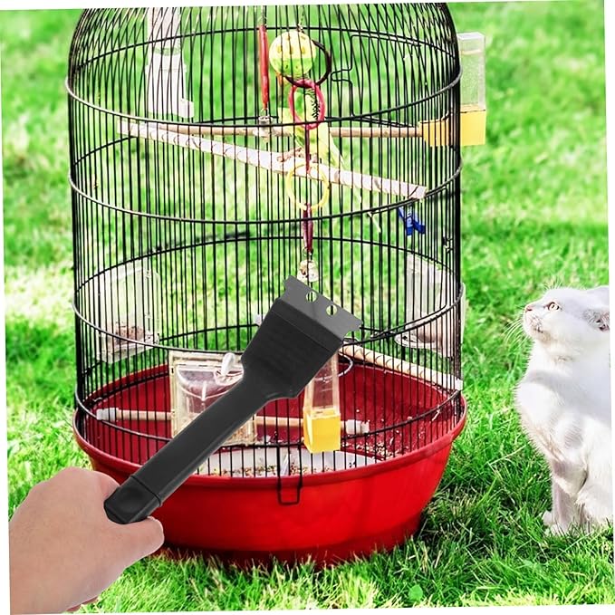 Bird Cage Cleaning Brush Stainless Steel Shovel Tool for Effortless Cleaning of Bird Droppings and Cage Residue for Parrots