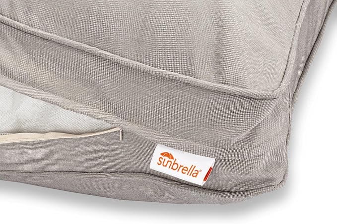 Sunbrella Double Sided Dog Bed for Indoor/Outdoor,Washable Cover & Chew Proof, Pets Mat for Multipurpose, Easy Care & Pet Safe Products for Dogs & Cats (Large, Polyester, Cherry Red,40”x30”x4”)