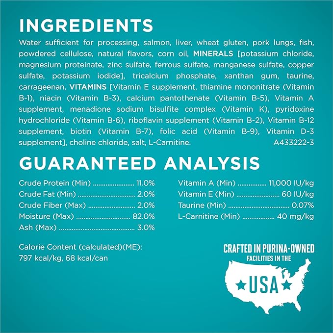 Purina ONE Natural Weight Control Wet Cat Food, Ideal Weight Tender Salmon Recipe - (24) 3 oz. Pull-Top Cans