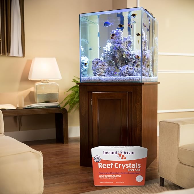 Instant Ocean Reef Crystals Reef Salt For 200 Gallons, Enriched Formulation For Aquariums, 25600 Fl Oz (Pack of 1)