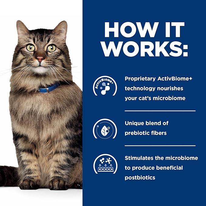 Hill's Prescription Diet Gastrointestinal Biome Stress Digestive/Fiber Care Wet Cat Food, Chicken & Vegetable Stew, 2.9 oz. Cans, 24-Pack