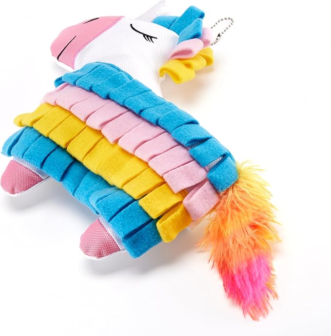 Injoya Fiesta Pinata Interactive Puzzle Snuffle Toy for Dogs and Cats Small