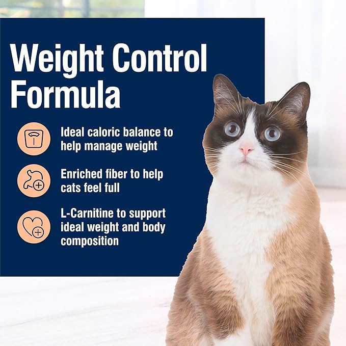 Blue Buffalo True Solutions Weight Control Wet Cat Food for Adult Cats, Made with Natural Ingredients, Chicken, 3-oz. Cans (24 Count)
