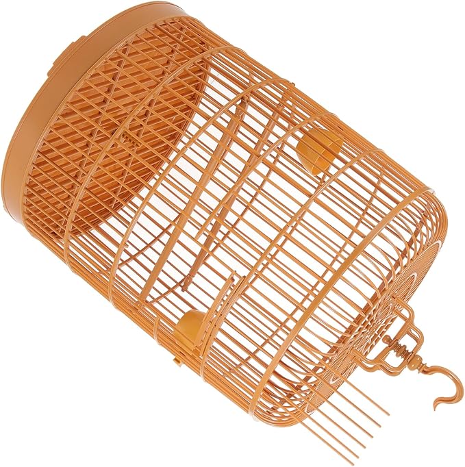 Hanging Plastic Bird Cage for Small Birds and with Spacious Interior Durable Decorative Cage Ornament for Parakeets Lovebirds Cockatiels and Small Animals