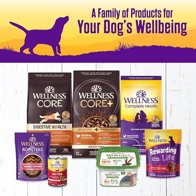 Wellness Complete Health Stew Adult Canned Wet Dog Food, Grain Free, Natural, Turkey Recipe, 12.5 oz, Pack of 12 Cans