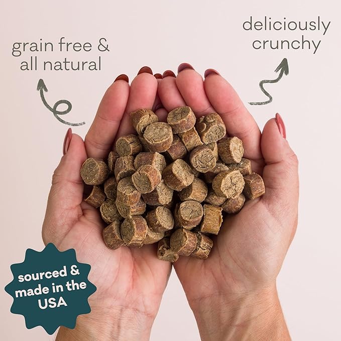 Polkadog Lucky Duck Crunchy Training Bits - All Natural, Limited Ingredient Grain Free Premium Training Treats for Dogs. Great for Allergies, Handcrafted in USA - 7oz (1pk)