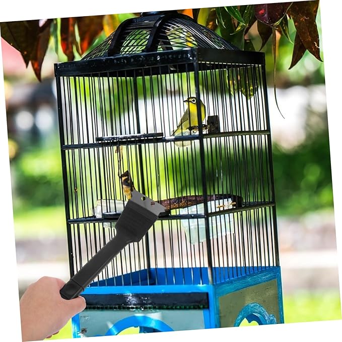 Bird Cage Cleaning Brush Stainless Steel Shovel Tool for Effortless Cleaning of Bird Droppings and Cage Residue for Parrots