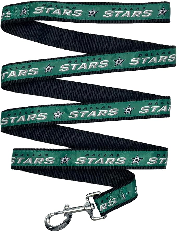 Pets First NHL Dallas Stars Leash for Dogs & Cats, Walk Cute & Stylish! The Ultimate Hockey Fan Leash!, Large (6 ft Long x 1 in Width) (STR-3031-LG)