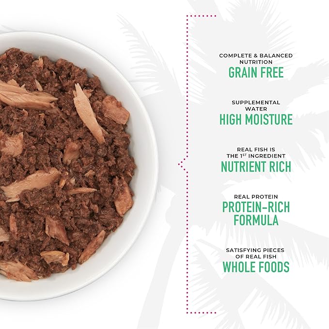 Tiki Cat Grill, Ahi Tuna, High-Protein and 100% Non-GMO Ingredients, Wet Whole Foods Cat Food for All Life Stages, 6 oz. Cans (Pack of 8)