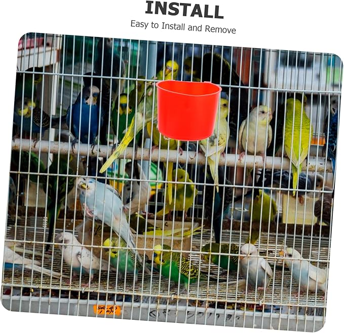 BESPORTBLE 4pcs Thickened Hanging Bird Cage Cups Removable Feeding Bowls for Small Animals Easy Install Watering Tool for and Birds Optimal Capacity