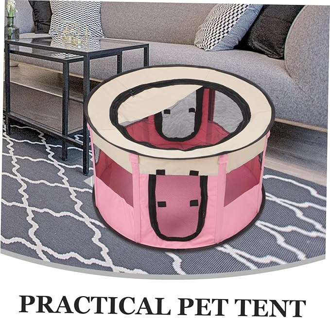 Toyvian Pet Playpen for Small Dogs Cats Portable Indoor Outdoor Playpen with Enclosed Design for Breeding Nurturing Multi Function Animal Tent