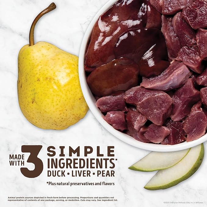 ACANA Singles Grain Free Dog Treats Limited Ingredients & Freeze-Dried Duck & Pear 1.25 Bag