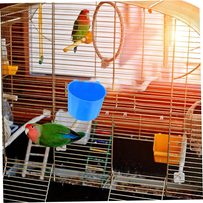 BESPORTBLE 4pcs Pet Feeding Bowl Bird Cage Water Feeders Rabbit Water Feeder Cat and Dog Cage Bowls Hanging for Small Animals