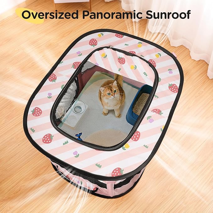Foldable Pet Playpen, Portable Dog Cat Kennel Cage, Indoor/Outdoor Pop up Pet Tent Fence, Rectangle Delivery Room Pets Tent for Puppy Dog Kitten Cat