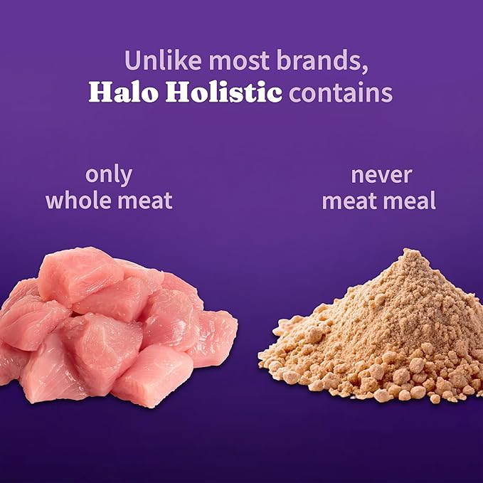 Halo Holistic Dog Food Cage Free Turkey & Sweet Potato Formula, Grain Free Dry Dog Food, for Healthy Weight Support, Kibble for Adult Dogs, 10 lb Bag