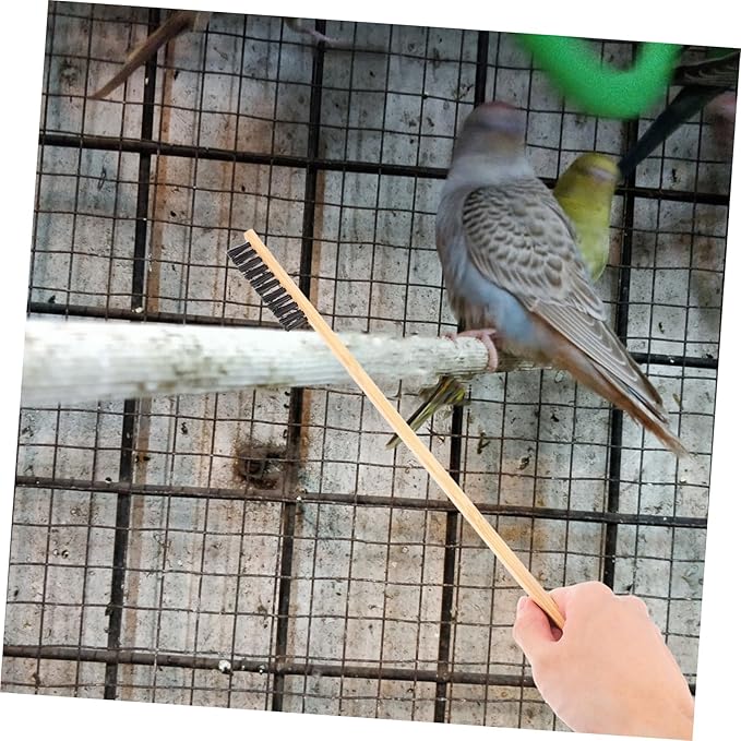 2pcs Essential Bird Cage Cleaning Kit Brush Shovel Set for Parrot Cages Small Animal Enclosures Guinea Chicken Coop