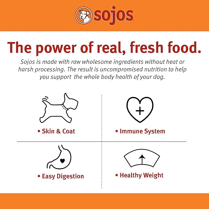 Sojos Complete Freeze Dried Raw Senior Dry Dog Food, Grain Free, Natural, Turkey and Salmon Recipe, 7 lb Bag