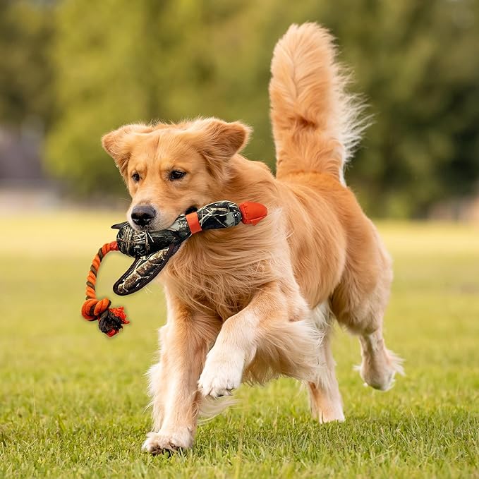 Pets First Realtree Mallard Sling-Shot Dog Toy. Best Licensed Tough Floating Toy for Dogs & Cats. Fun & Durable Pet Toy