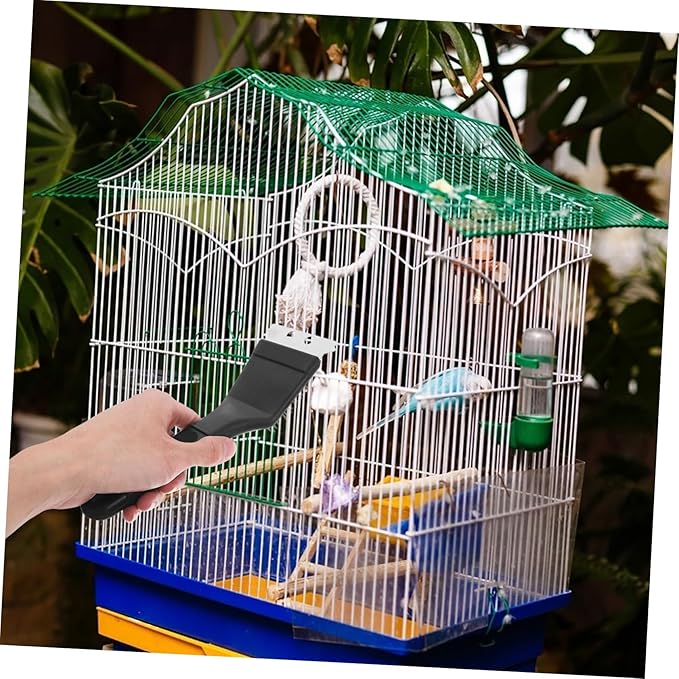 Bird Cages Sanitation Tool Multi-Function Birdcage Cleaning Brush Steel Shovel