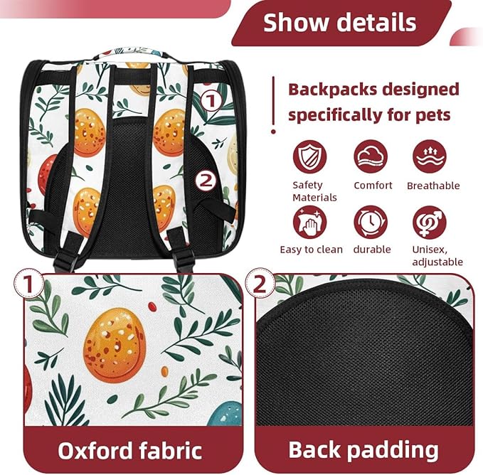 Spring Easter (2) Traveler Backpack Pet Carriers for Cats and Dogs