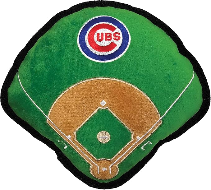 Pets First MLB Chicago Cubs Baseball Field Tough Toy for Dogs, Best MLB Dog Toy with Team Logo