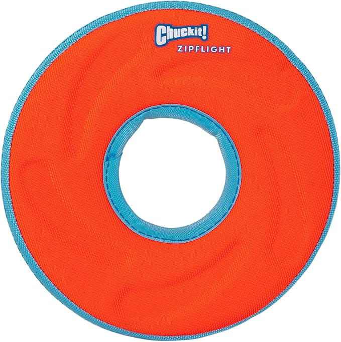 Chuckit! Zipflight Flying Disc Dog Toy, Small (6"), Green and light Blue