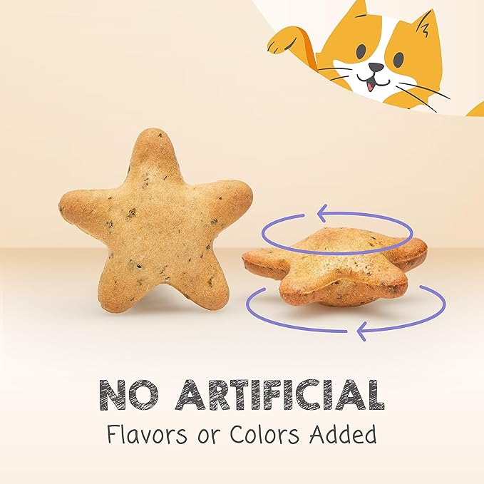 MEOWEE! Starry Spinners Cat Treat, 2.8 Ounce, 2-in-1 Treat & Toy Made with Real Chicken, Chicken Liver & Catnip, Encourages Playfulness & Low Calorie