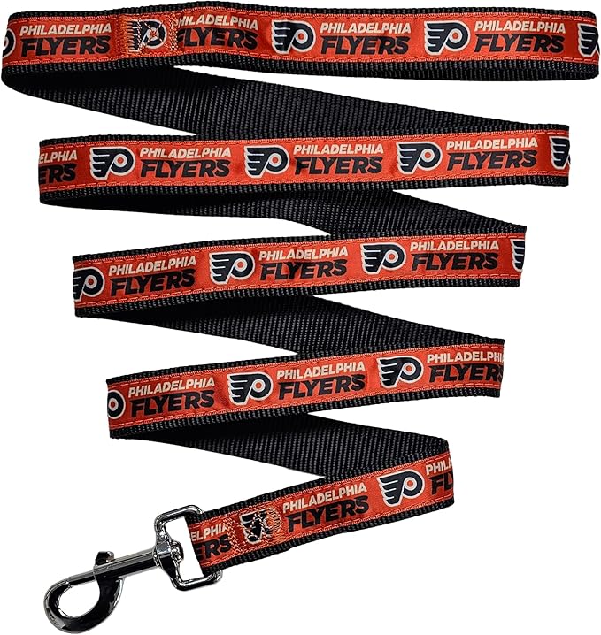 NHL Philadelphia Flyers Leash for Dogs & Cats, Large. - Walk Cute & Stylish! The Ultimate Hockey Fan Leash!
