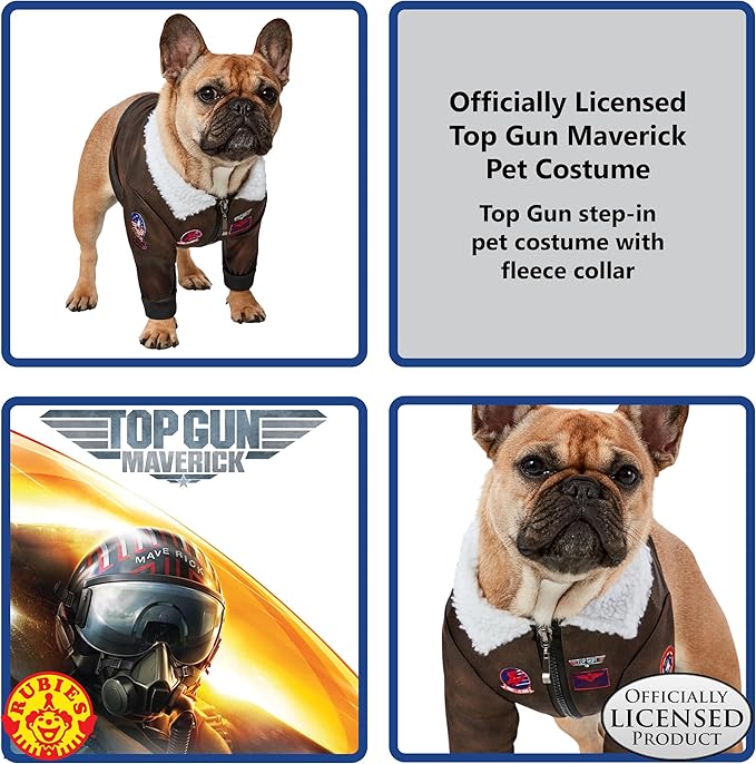 Top Gun: Maverick Pet Costume for For Dogs or Cats by Rubies, Medium