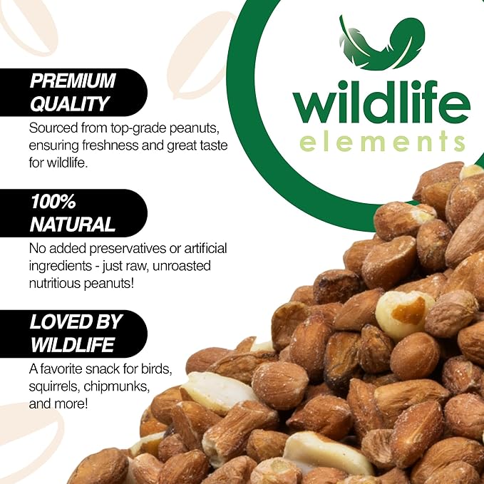 Wildlife Elements Peanut Party Unprocessed, Raw Shelled Peanuts Wildlife Animal Food, 25lb - Rich in Protein, Healthy Fats, and Essential Nutrients for Birds, Squirrels & Waterfowl