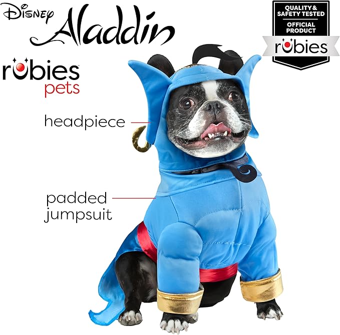 Disney's Aladdin: Genie Pet Costume for For Dogs or Cats by Rubies, Medium