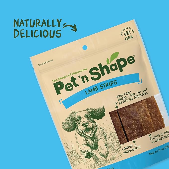 Pet 'n Shape Lamb Jerky Dog Treats - 3 Ounce