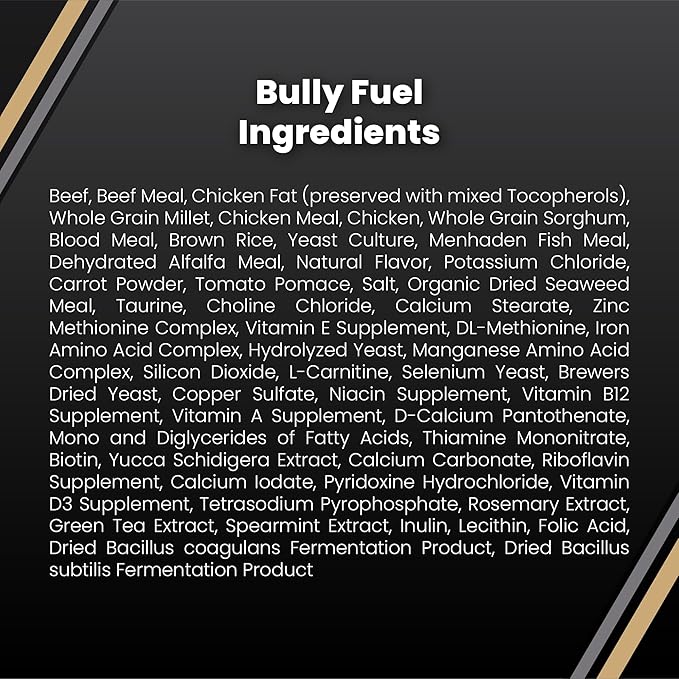 VICTOR Bully Fuel Dry Dog Food, 5 lb – Real Beef First Ingredient, High-Calorie Formula for Lean Muscle, Glucosamine & Chondroitin for Joint Health, Omega 3 & 6 for Skin & Coat
