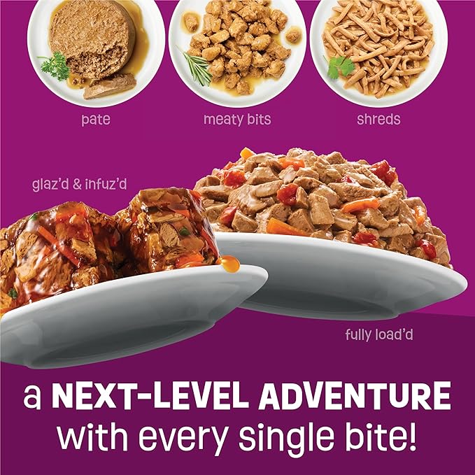 Purina Friskies Glaz’d and Infuz’d Wet Cat Food Variety Pack with Chicken, Crab or Shrimp in Wet Cat Food Gravy - 5.5 Ounce (Pack of 12)