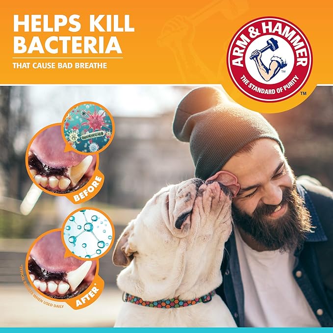 Arm & Hammer for Pets Dental Enzymatic Toothpaste for Dogs | No More Doggie Breath | Dog Toothpaste Safe for All Dogs and Puppies, Advanced Care, Chicken Flavor 2.5 Ounce (Pack of 2)