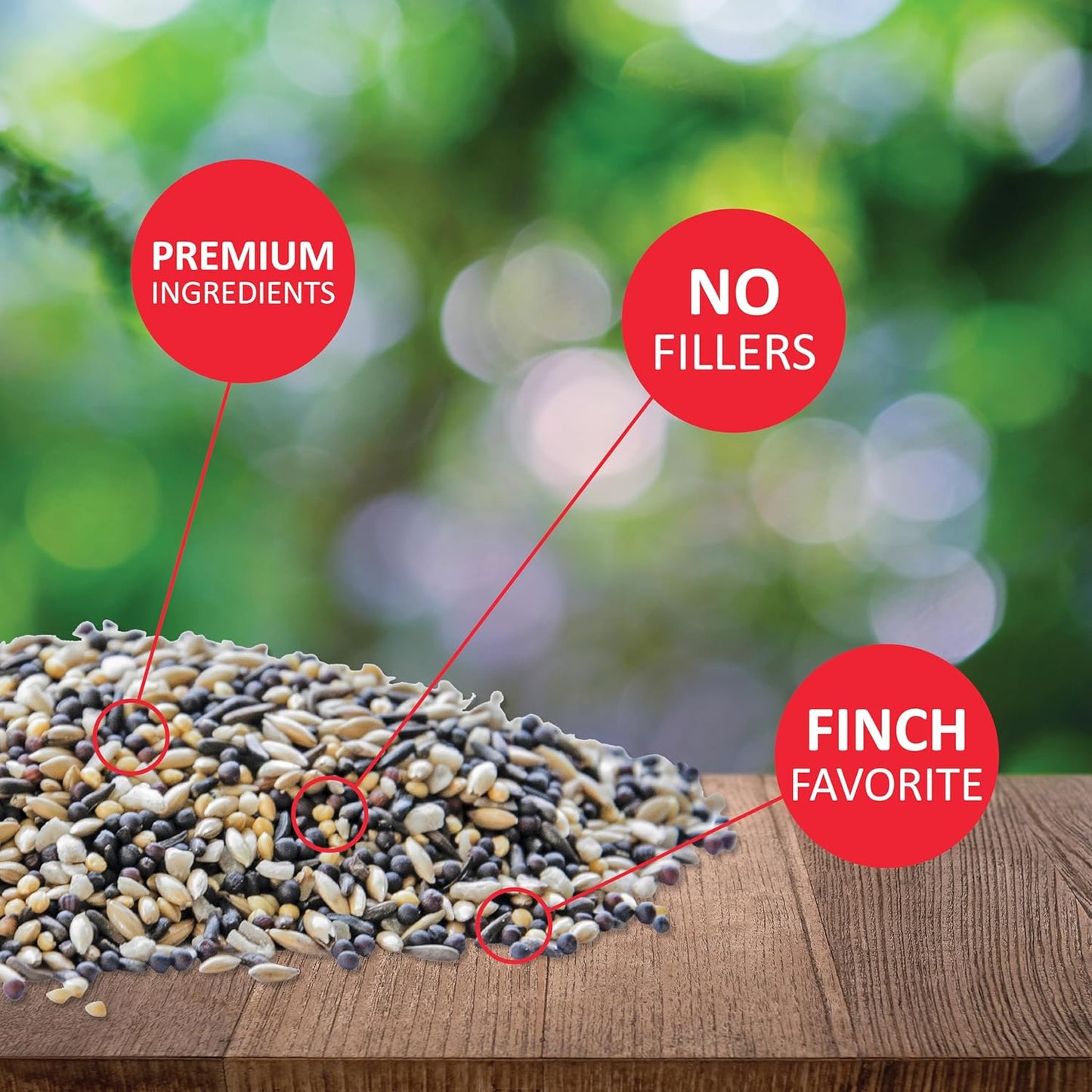 Lyric Finch - Small Songbird Wild Bird Seed - Attracts Goldfinches, House Finches, Purple Finches & More - 20 lb. bag