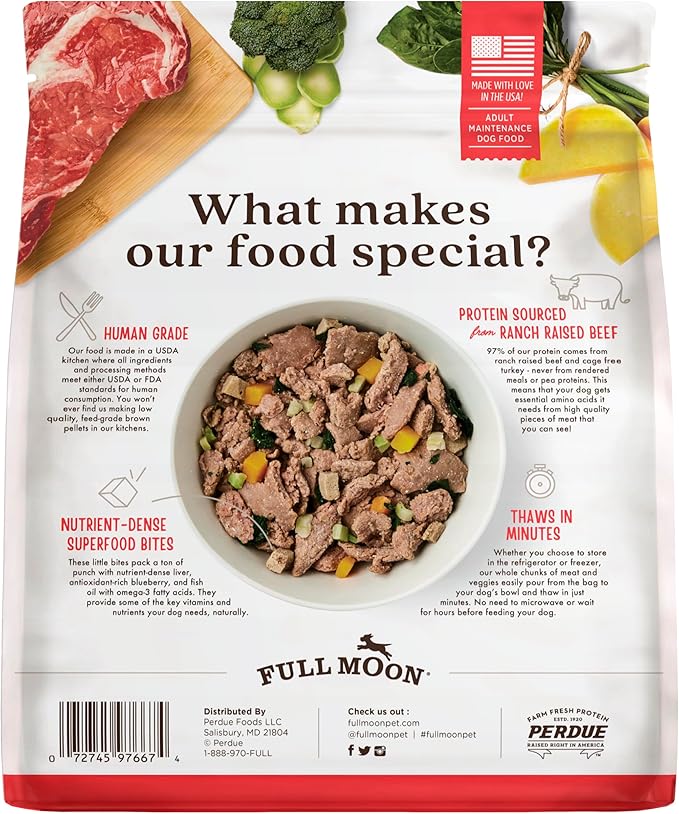Full Moon® Freshly Crafted Ranch Raised Beef Recipe Dog Food 64 OZ (Pack of 3)