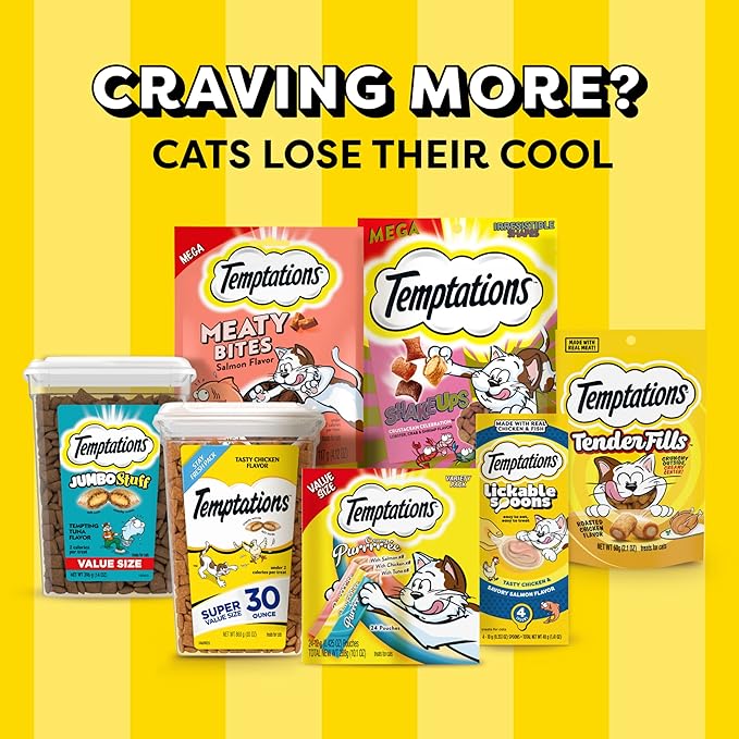 Temptations Cat Treats MixUps Backyard Cookout Flavor Crunchy, Soft Cat Treats, 3 oz. Pouch (Pack of 12)