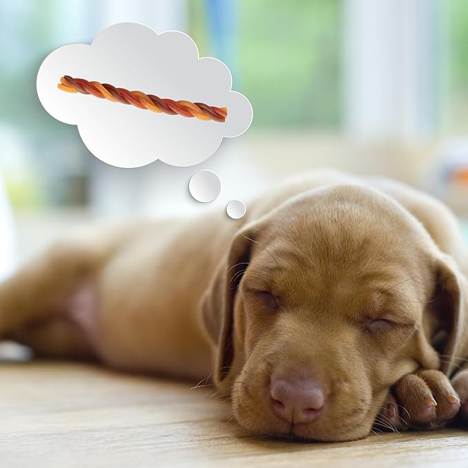 DreamBone Triple Flavor Twisties Chews for Dogs, Treat Your Dog to Rawhide-Free Chews Made with Real Chicken, Beef and Peanut Butter, 25 Count