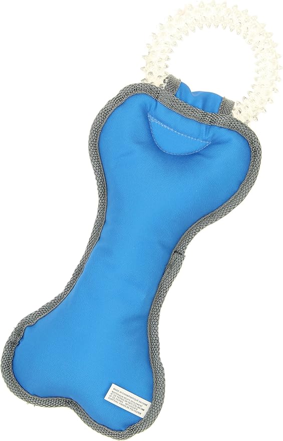 Zubaz NFL Team Logos and Colors Ring Tug Toy with Squeaker for Dogs, Detroit Lions