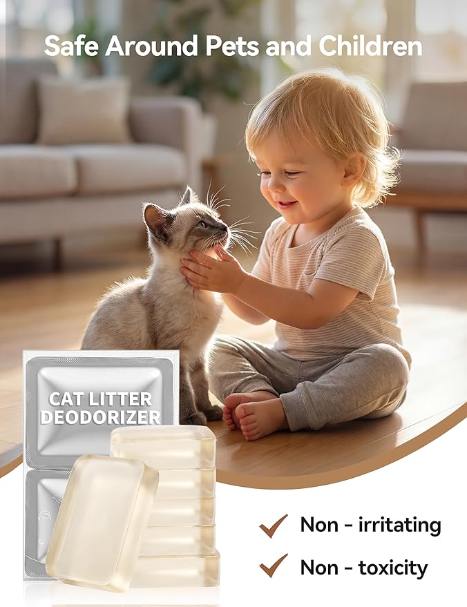 Thereye Cat Litter Box Deodorizer, Compatible with SC06 Automatic Litter Box, Long-lasting Pet Odor Eliminator Gel for Thereye self cleaning litter box, 6PCS