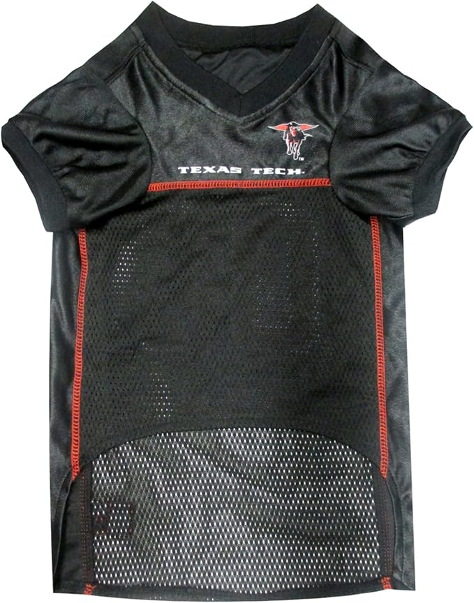 Pets First NCAA College Texas Tech Red Raiders Mesh Jersey for DOGS & CATS, Small.Licensed Dog Jersey with your Favorite Football/Basketball College Team