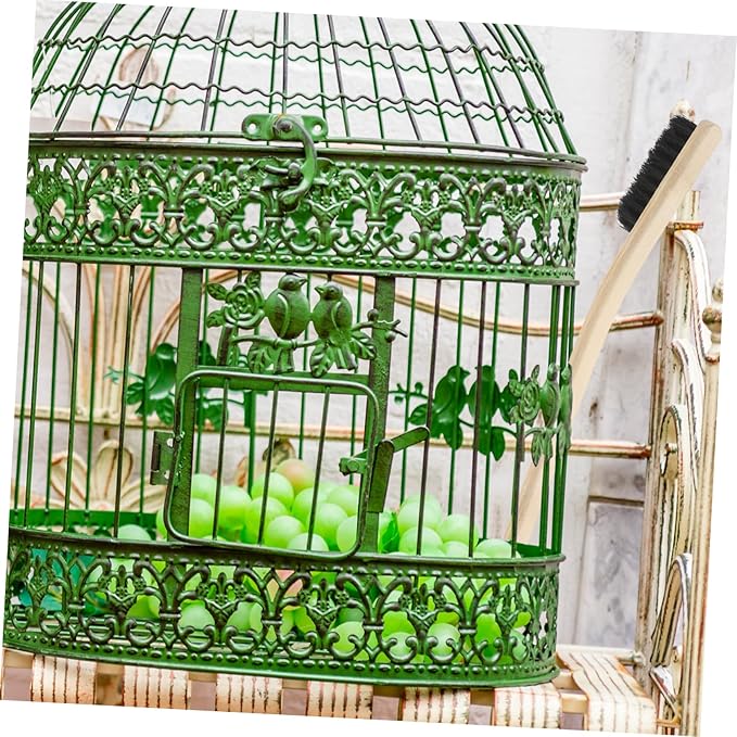3pcs Bird Cage Cleaner Brush Wooden Handle Birdcage Scraper for Pet Cages and Accessories and Multifunctional Bird Poop Cleaner