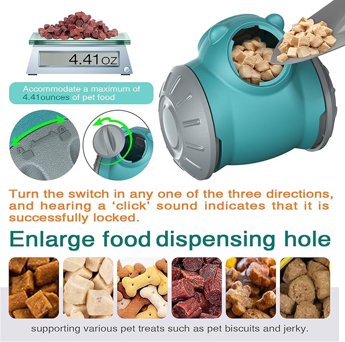 2026 Interactive Dog Dispenser Toy - Premium Food for Smart Dogs - Adjustable Food Puzzle for Small Medium and Large Dogs For Large/Medium/Small Aggressive Chewers Breed Pet Cat Color Mars Green